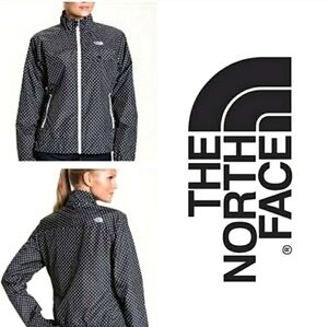 The North Face Women's Penelope Polka Dot Zip Jacket Size Meduim Windbreaker